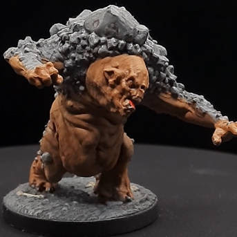 Rock Troll From The Wither Old World, painted miniature
